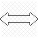 Dunnes Liniensymbol Fur Pfeile Nach Rechts Und Links Symbol