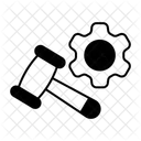 Ikonen Der Justiz Und Des Gerichts Symbol