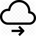 Pfeil Nach Rechts Cloud Technologie Pfeil Zeigt Icon