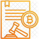 Rechtssystem Rechtsdokument Bitcoin Symbol