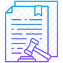 Rechtssystem Rechtsdokument Hammer Symbol