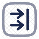 Recibir Dos Dos Cuadrados Flecha Ui Icono