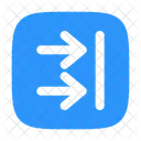 Recibir Dos Dos Cuadrados Flecha Ui Icono