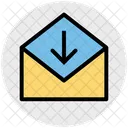 Recibido Sobre Sobre Abierto Icono