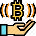 Recibir bitcoins  Icono