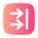 Recibir Dos Dos Cuadrados Flecha Ui Icono