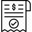 Fatura Cheque Cheque Ícone