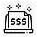Efectivo Documentos Computadora Icono