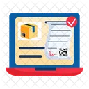Factura De Pedido Recibo En Linea Factura En Linea Icono