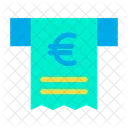 Euro Recibo Factura Icono