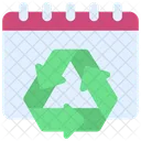 Reciclagem Calendario Datas Ícone