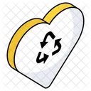 Reciclaje de corazon  Icono