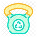 Mancuernas Y Pesas Rusas Recicladas Icono