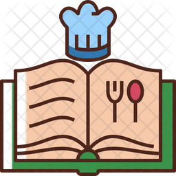 Recipe Book Icon Download In Colored Outline Style