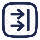 Recive Twice Square Arrow Ui Icon
