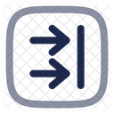 Recive Twice Square Arrow Ui Icon