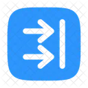 Recive Twice Square Arrow Ui Icon
