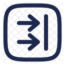 Recive Twice Square Arrow Ui Icon