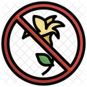 Recoger Flores No Flores Prohibido Icono