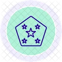 Recognition Star Line Icon Icon