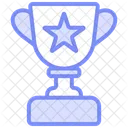 Recognition Trophy Duotone Line Icon 아이콘
