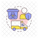 Recogida y transporte de residuos biomédicos  Icono