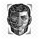 Reconnaissance Faciale Identification Numerisation Icône