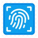 Reconocimiento De Huellas Dactilares Huella Dactilar Escaneo Icono