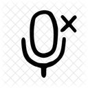 Handdrawn Appicons Microphone Cross Icon