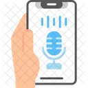 Recording Hand Holding Phone Record Icon