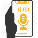 Recording Hand Holding Phone Record Icon