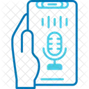 Recording Hand Holding Phone Record Icon