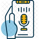 Recording Hand Holding Phone Record Icon