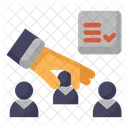 Recruitment Selection Process Human Resources Icon