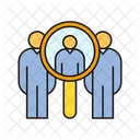 Recruitment Magnifier Human Resource Icon