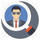 Person Man Magnifying Icon