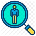 Searching For Employee Finding Employee Vacancy Icon