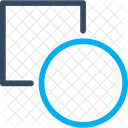 Rectangle Circle Line Shapes Icon