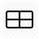 Rectangle Horizontal Grid Design Shapes Icon
