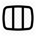 Rectangle Split Thirds Icon