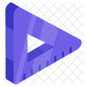 Rectangular Scale Geometry Mathematics Icon