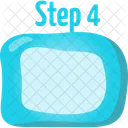 Rectangular shape for step four  Icon