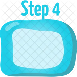 Rectangular shape for step four  Icon