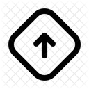 Recto Arriba Flecha Icono