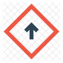 Recto Arriba Flecha Icono