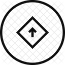 Recto Arriba Flecha Icono
