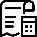 Recu Facture Calcul Icône