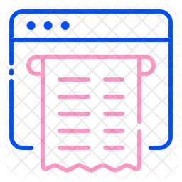 Reçu électronique  Icône