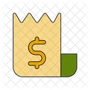 Reçu en dollars  Icon