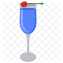 Recuerdo Azul Coctel Azul Ambiente Vacacional Icono